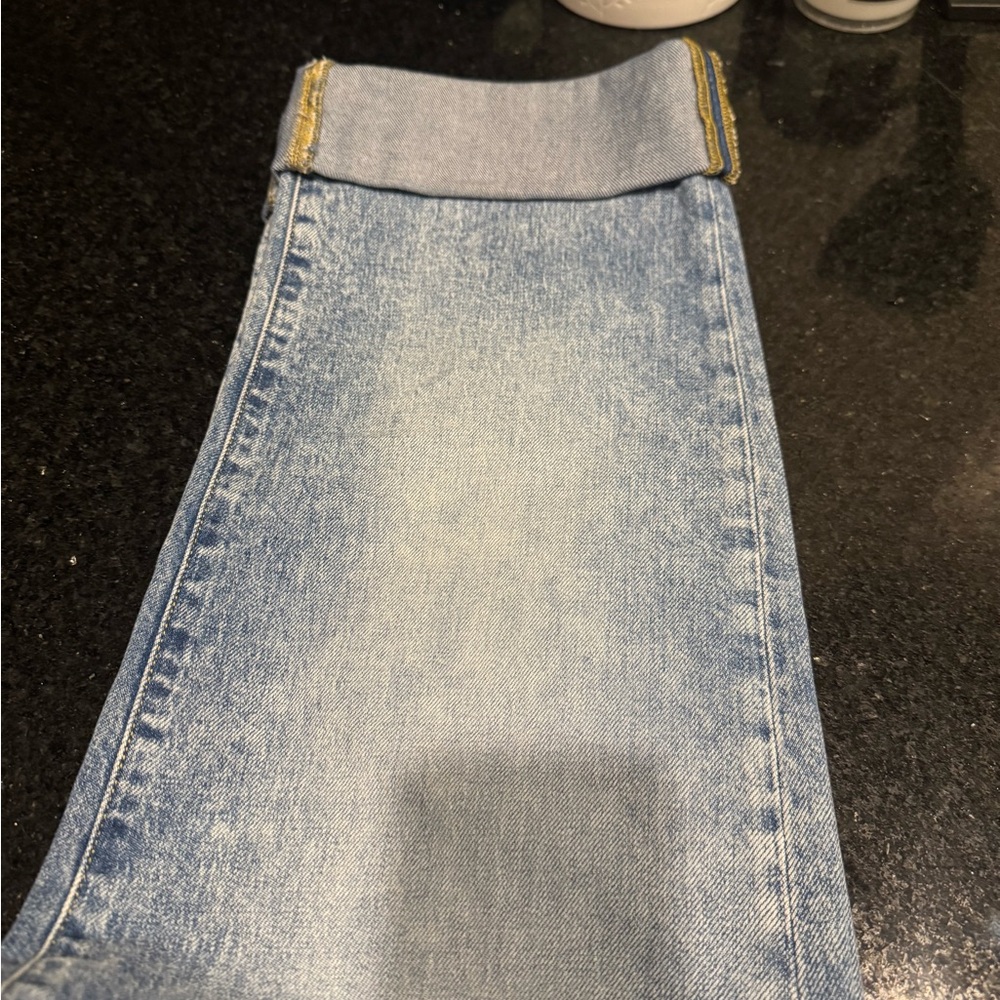 Light Blue Cuffed Pilcro Jeans - Picture 6 of 7